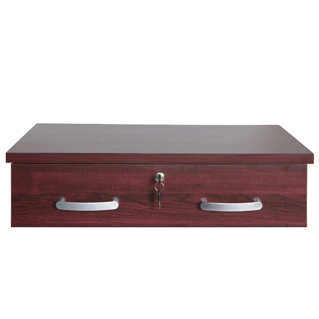 Pine Twin Bed and Dresser with Lock in Mahogany N6799