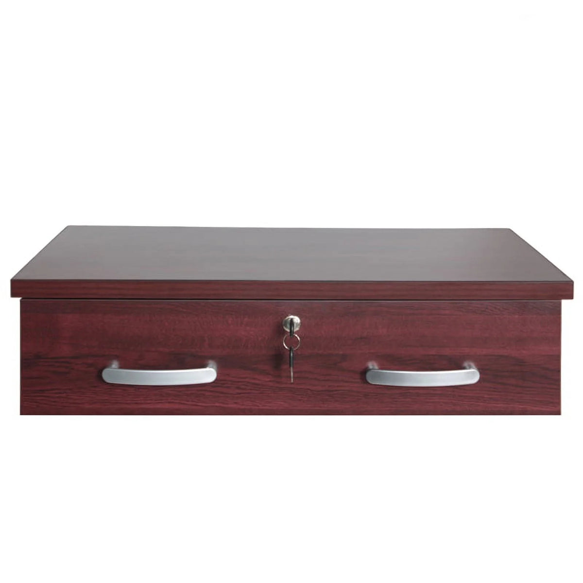 Pine Twin Bed and Dresser with Lock in Mahogany N6799