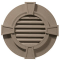 30x22W x 30x22H Round Gable Vent Louver with Keystones, Dark Clay P2373