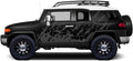Burst Side Graphics Kit 3M Vinyl Decal Wrap Compatible with Toyota FJ Cruiser 2007-2014 - Nimbus Gray Y914