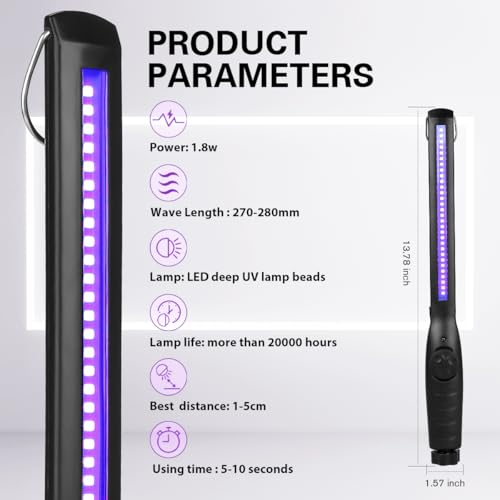 Portable USB Rechargeable UV Light Sanitizer 1 Pack G790310