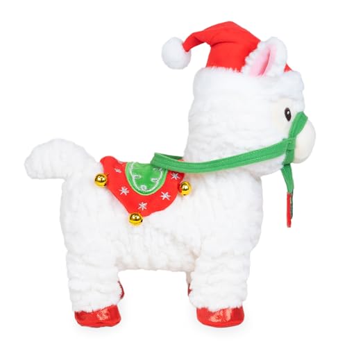 Animated Christmas Walking Musical Plush Llama Toy G982523