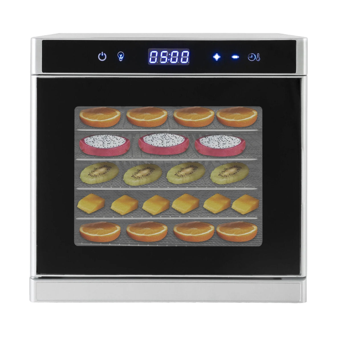 6/8 Tray Stainless Steel Food Dehydrator 700W K7888