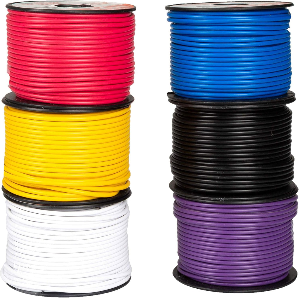 14 Gauge Copper Clad Aluminum Automotive Wire 100 Ft per Roll Pack of 2 H859