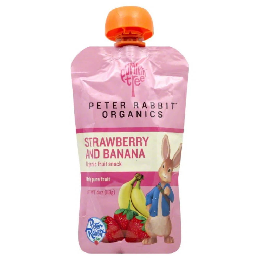 Strawberry and Banana Organic Fruit Snack, 4 Oz (Pack of 10) Q8506