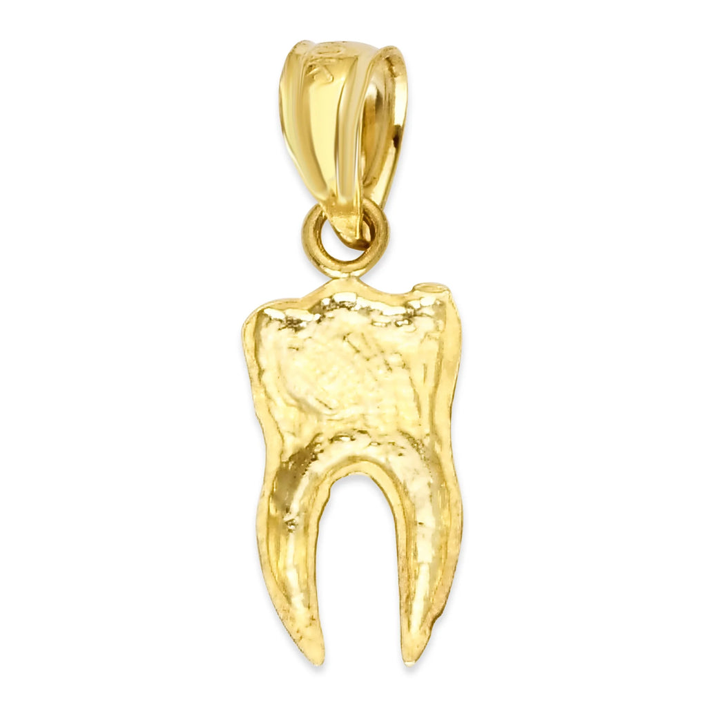 14k Solid Gold Human Tooth Pendant U3792