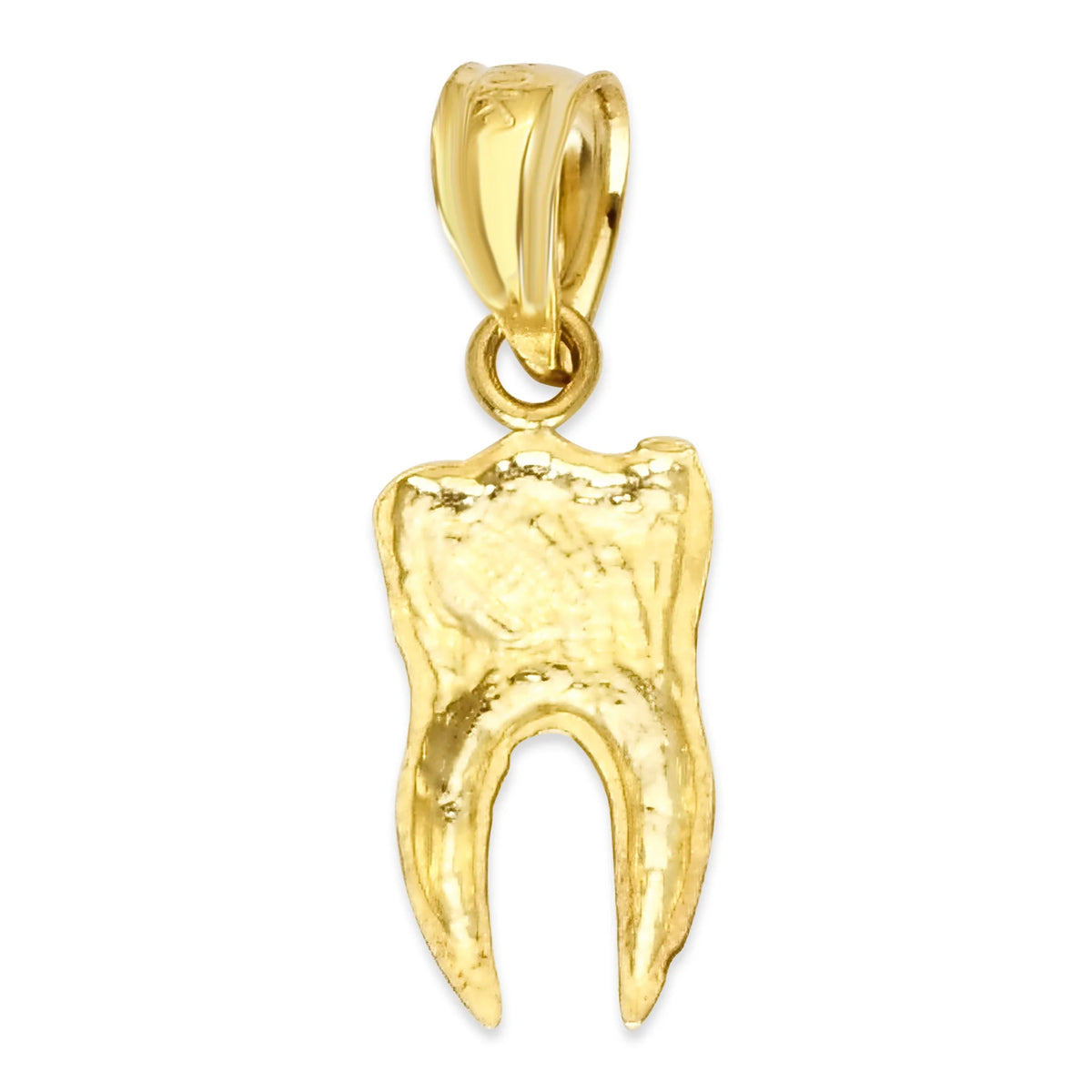 14k Solid Gold Human Tooth Pendant U3792
