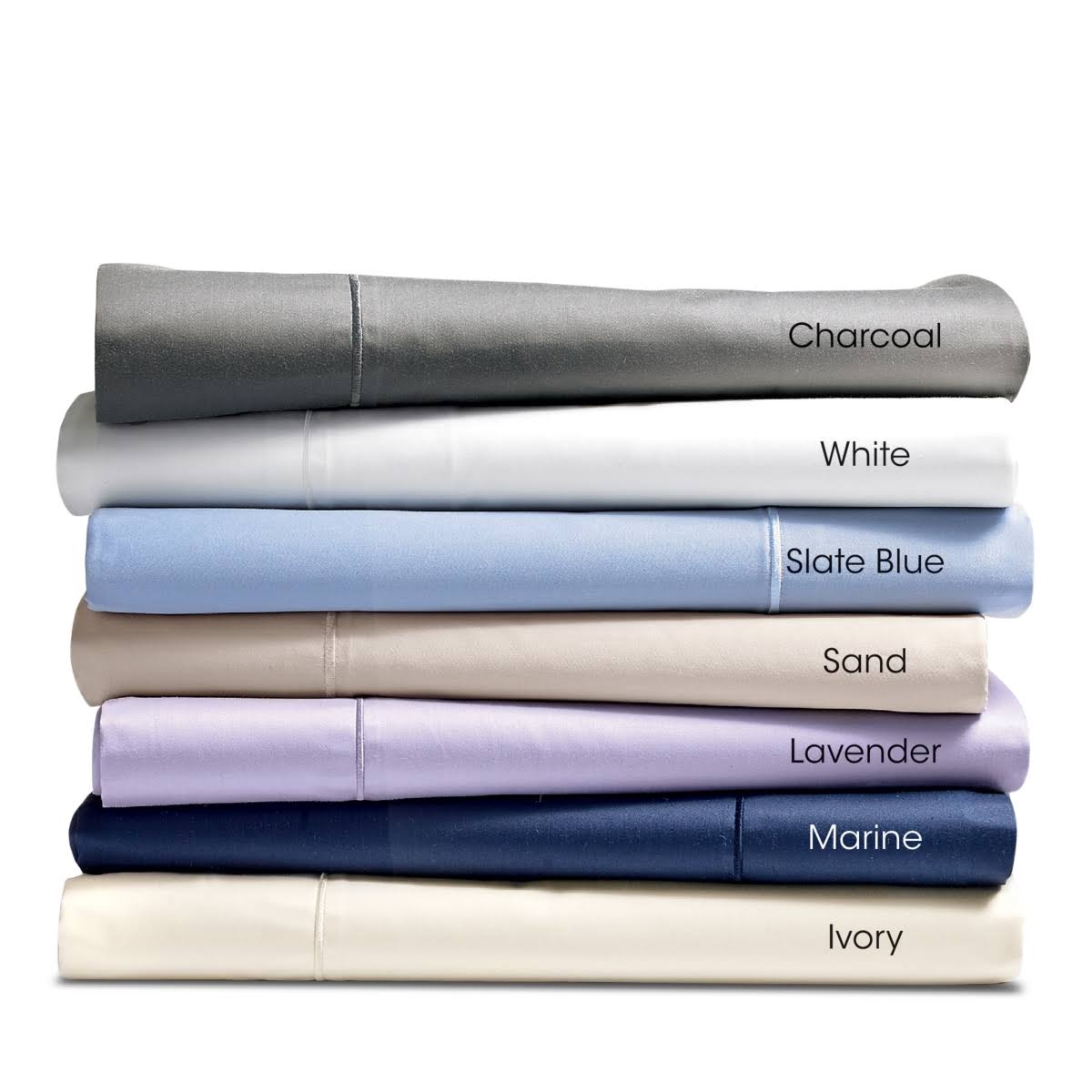 500TC Sateen Wrinkle-Resistant California King Fitted Sheet Charcoal D12160