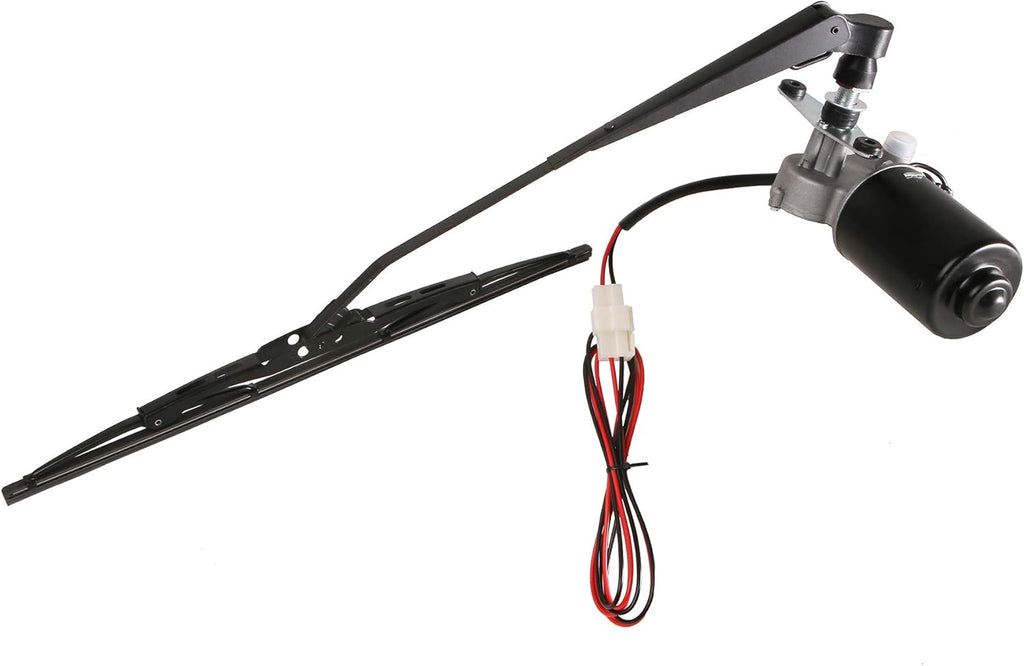 12V Universal Electric Windshield Wiper Motor Kit with 15.7" Blade Pack of 2 H25972