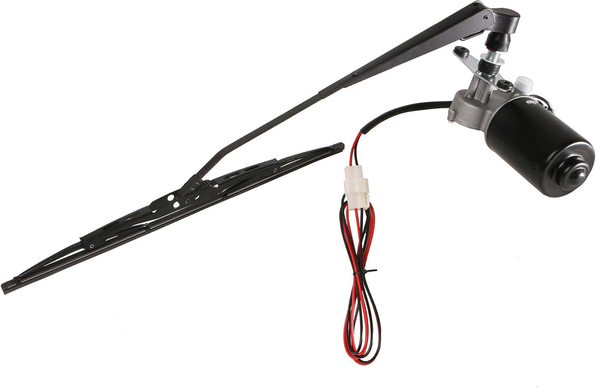 12V Universal Electric Windshield Wiper Motor Kit with 15.7" Blade Pack of 2 H25972