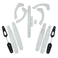 White Hinged Door Hardware Set J637606