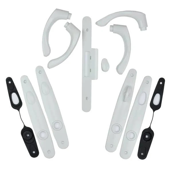 White Hinged Door Hardware Set J637606
