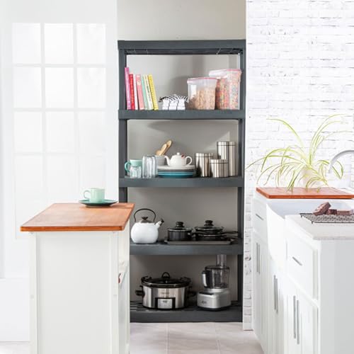 5-Shelf Plastic Storage Shelves P5990