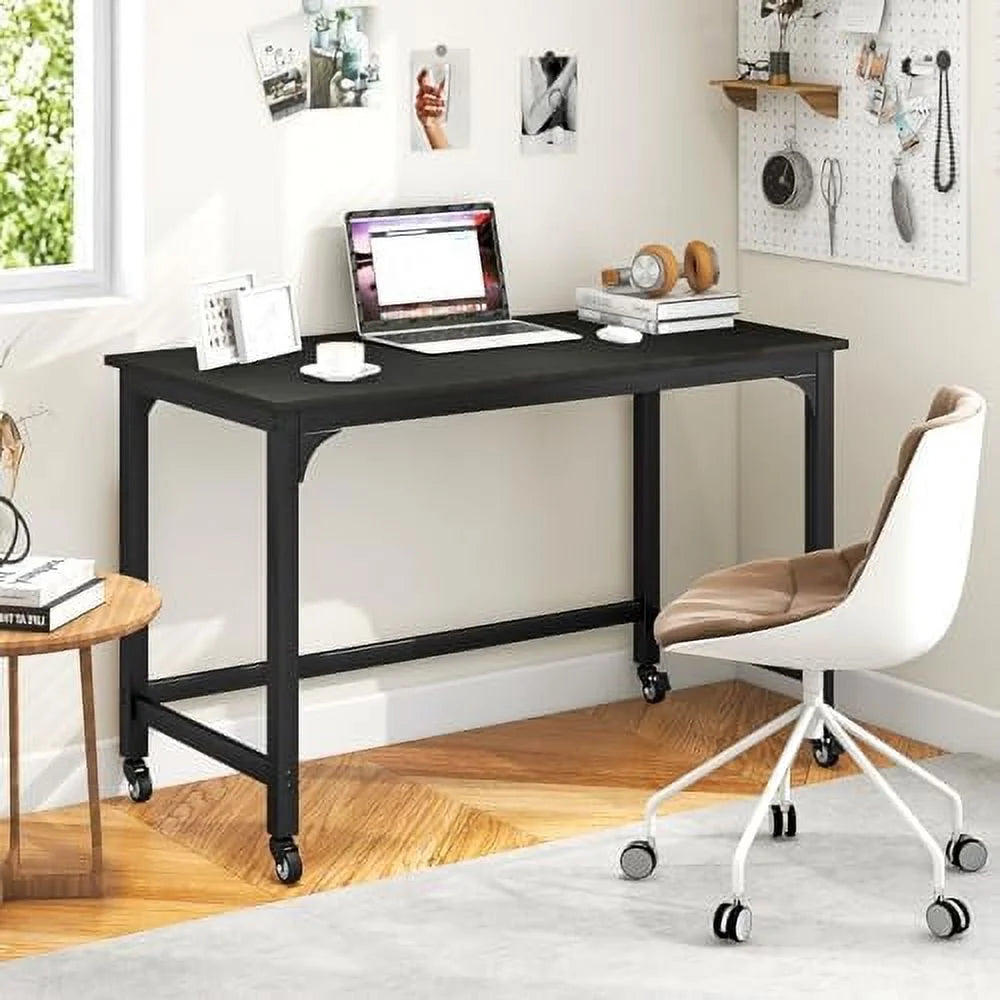 48" Mobile Computer Desk with 4 Casters A39640