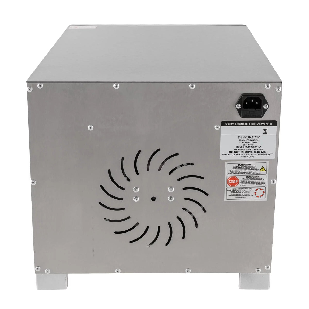 6/8 Tray Stainless Steel Food Dehydrator 700W K7888