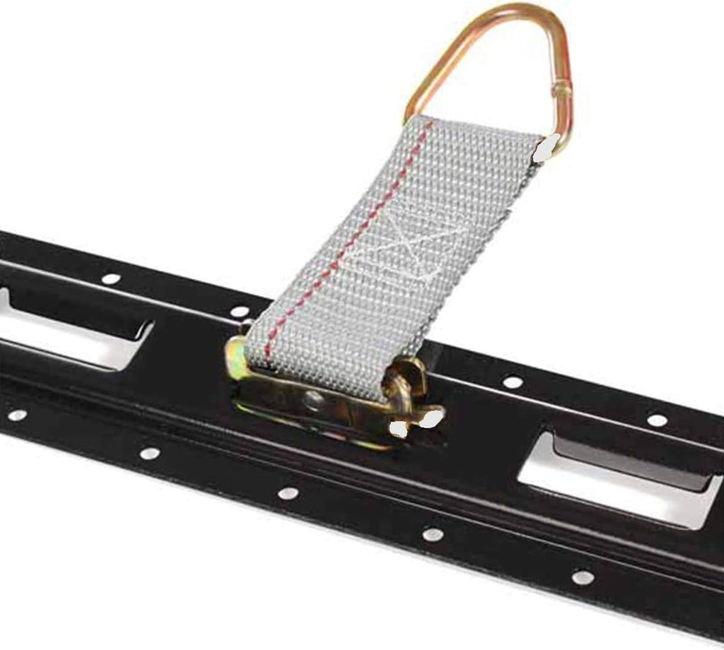 Black Powder Coated Steel E Track Tie-Down Rail T358
