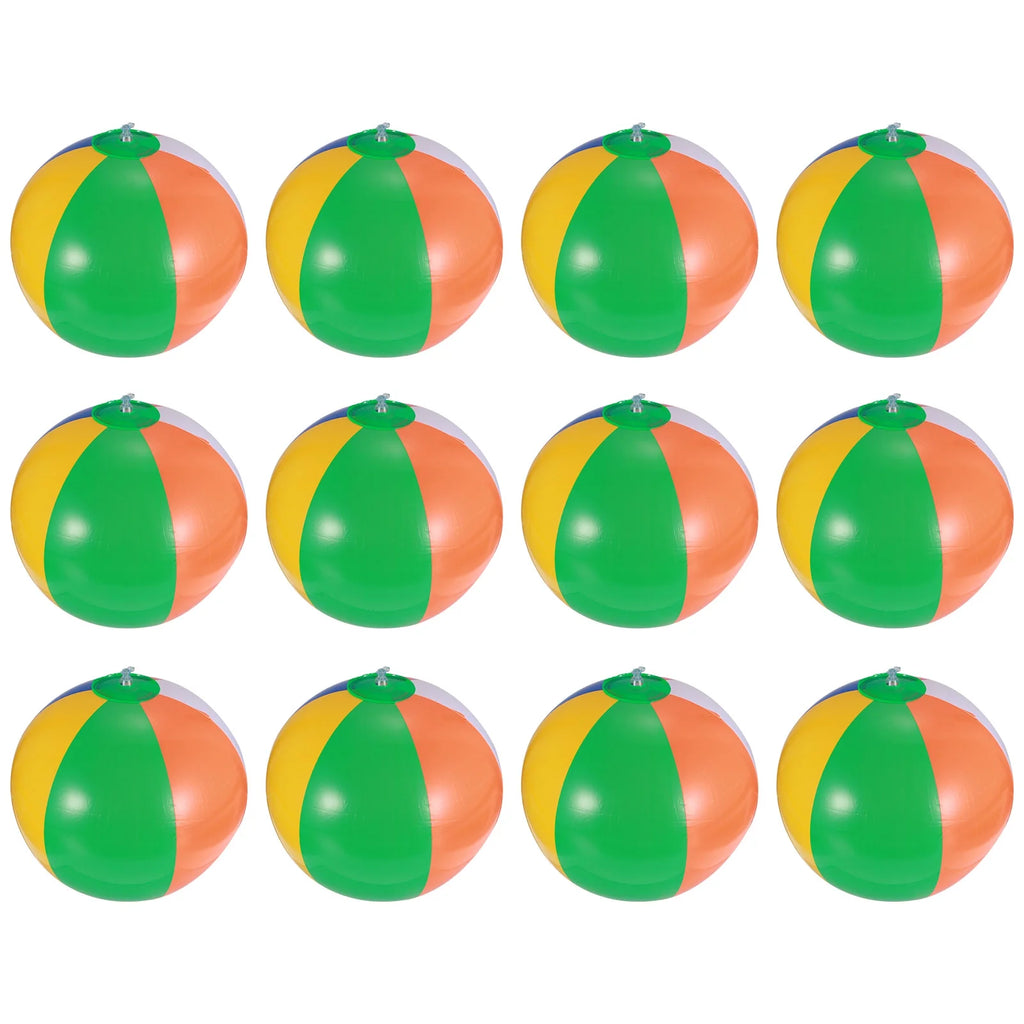 12 Pcs Inflatable Beach Balls Pool Toy X466