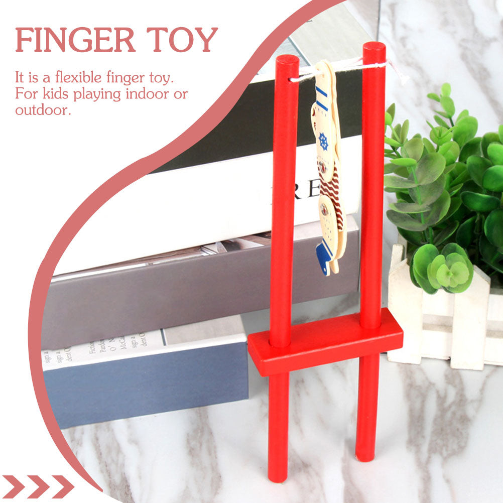 Wooden Acrobatic Monkey Hand Control String Gymnastic Man Wood Sensory Fidget Game K856663