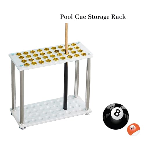 White Floor Rack Holds 36 Cues O9062