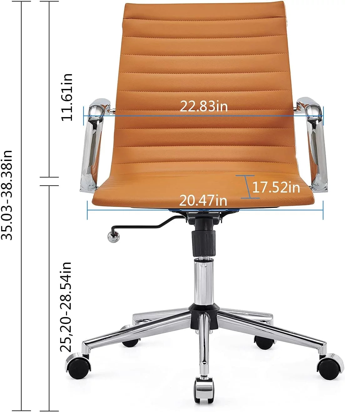 Ergonomic Office Chair with Back Support and Caster Wheels H236271