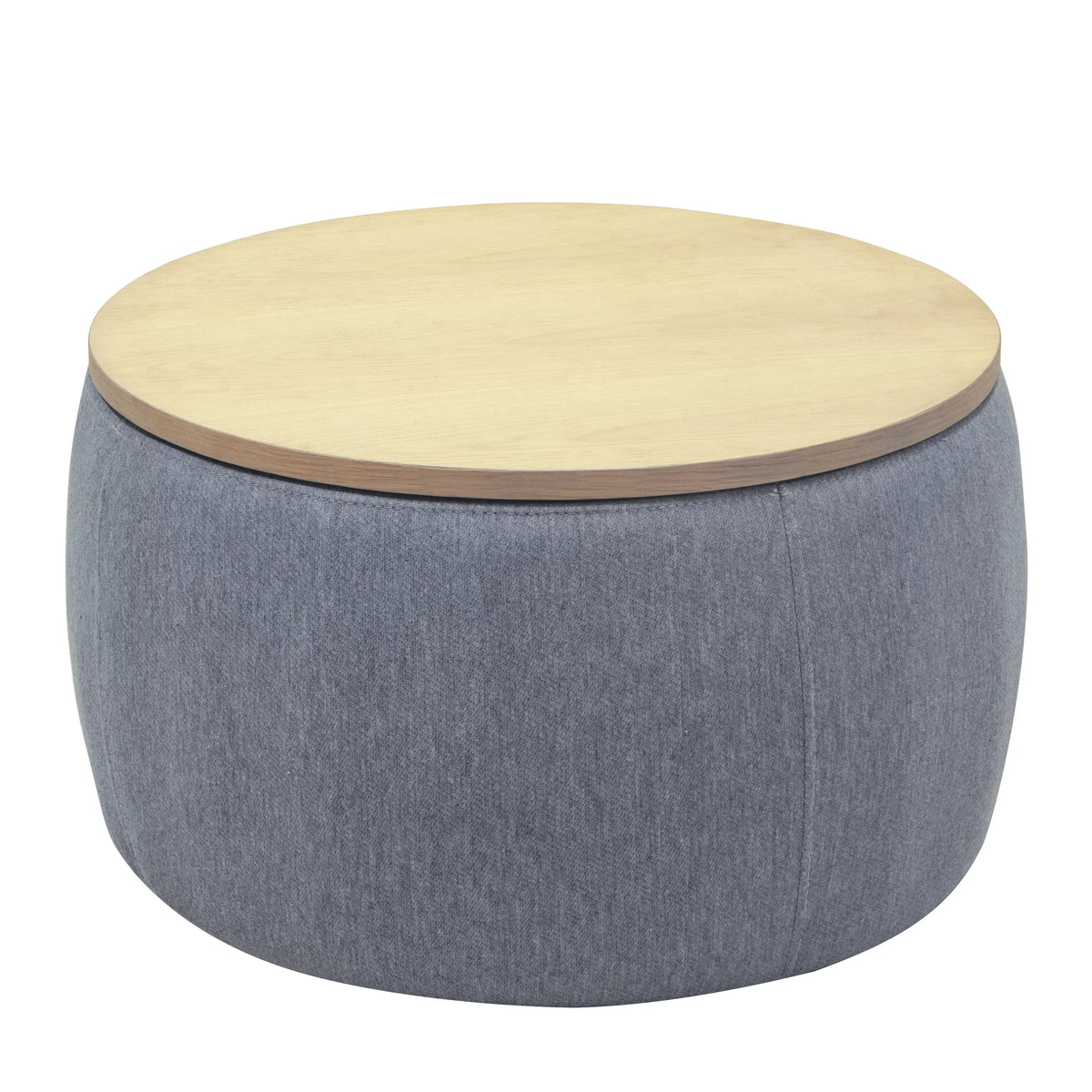 Dark Gray Round Storage Ottoman J975