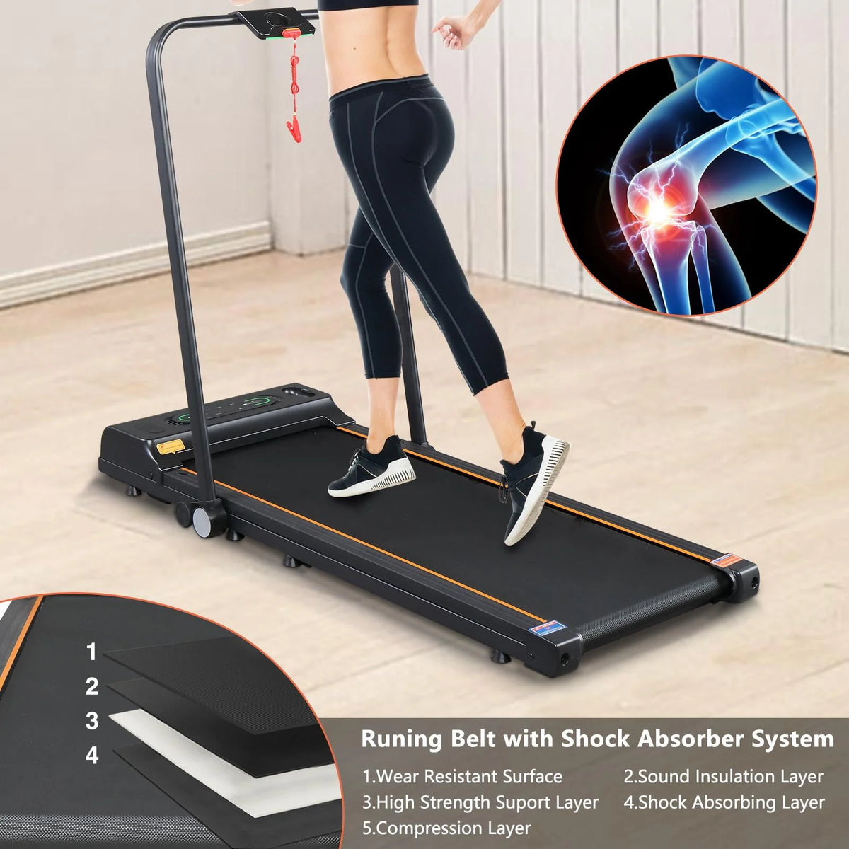 Foldable Treadmill with Remote Control S9322