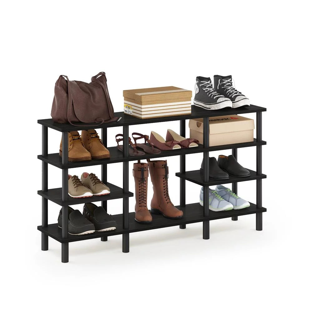 4-Tier Espresso Black TV Stand P41325