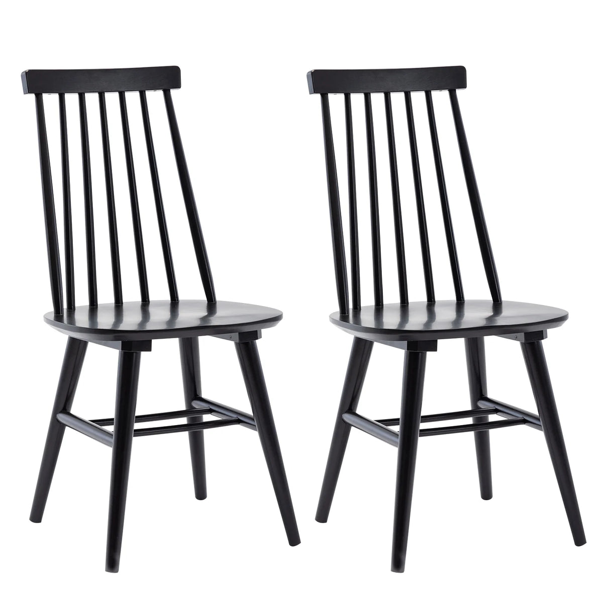 Black Wood Dining Chairs Set of 2 H6195