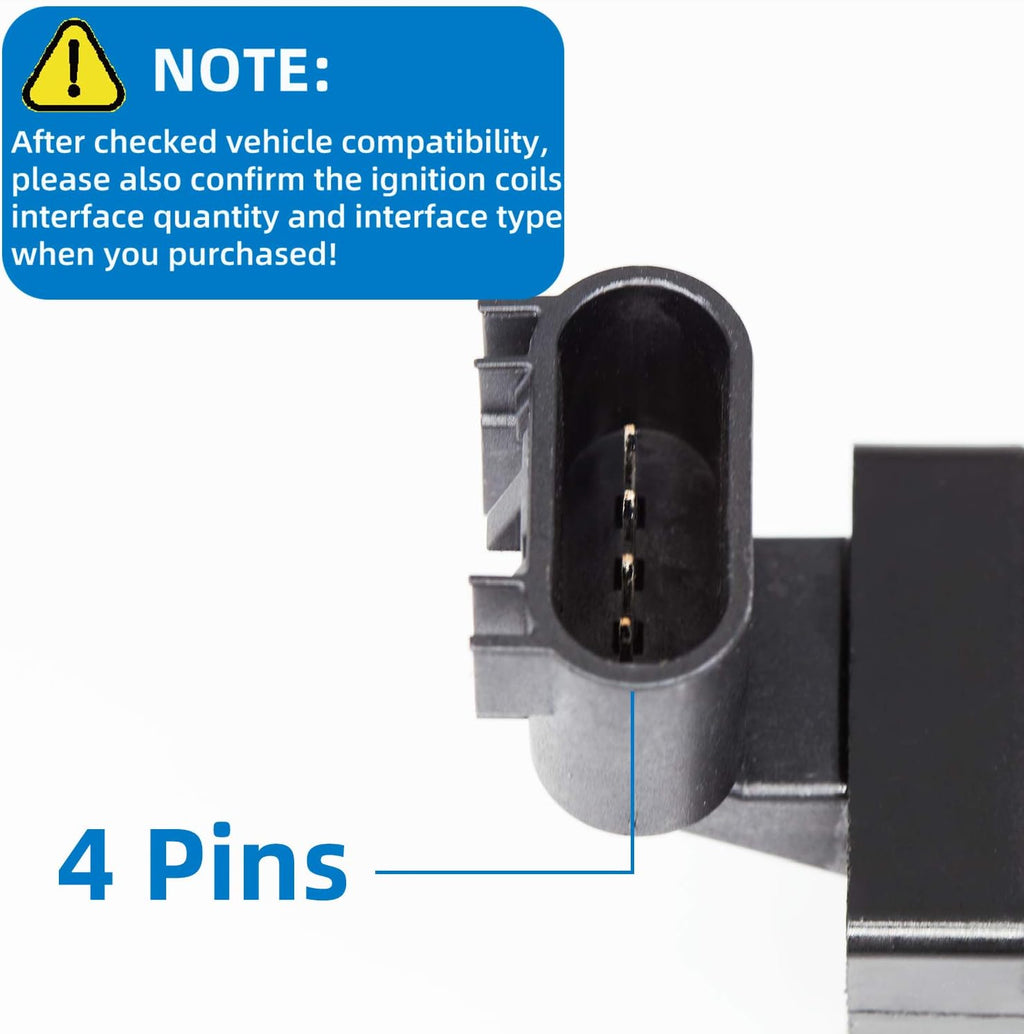 Ignition Coil Pack for 2.4L 2.2L 2.0L UF491 (4Pack) L33226