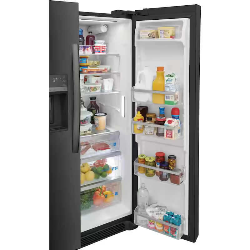 36 in. Black Stainless Steel Side by Side Refrigerator U7173