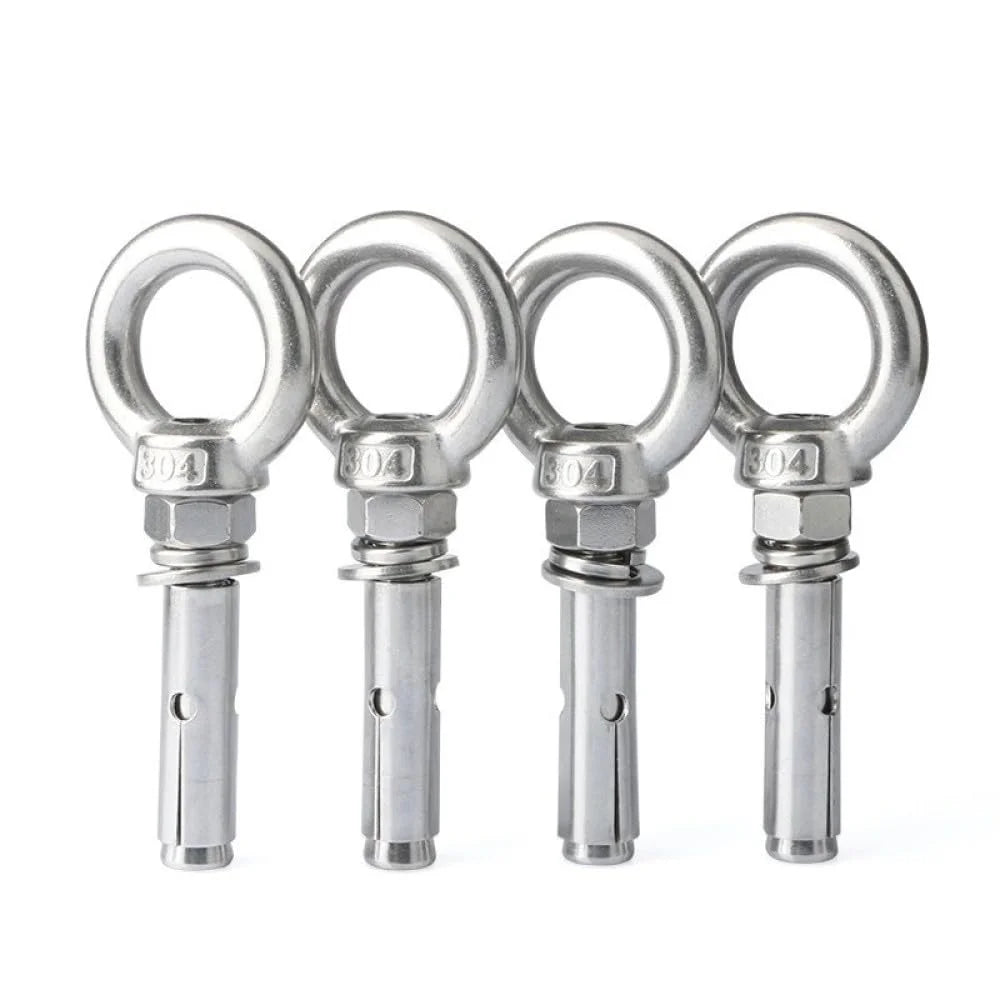 304 Stainless Steel M6x80mm 4pcs Eye Bolt M37933