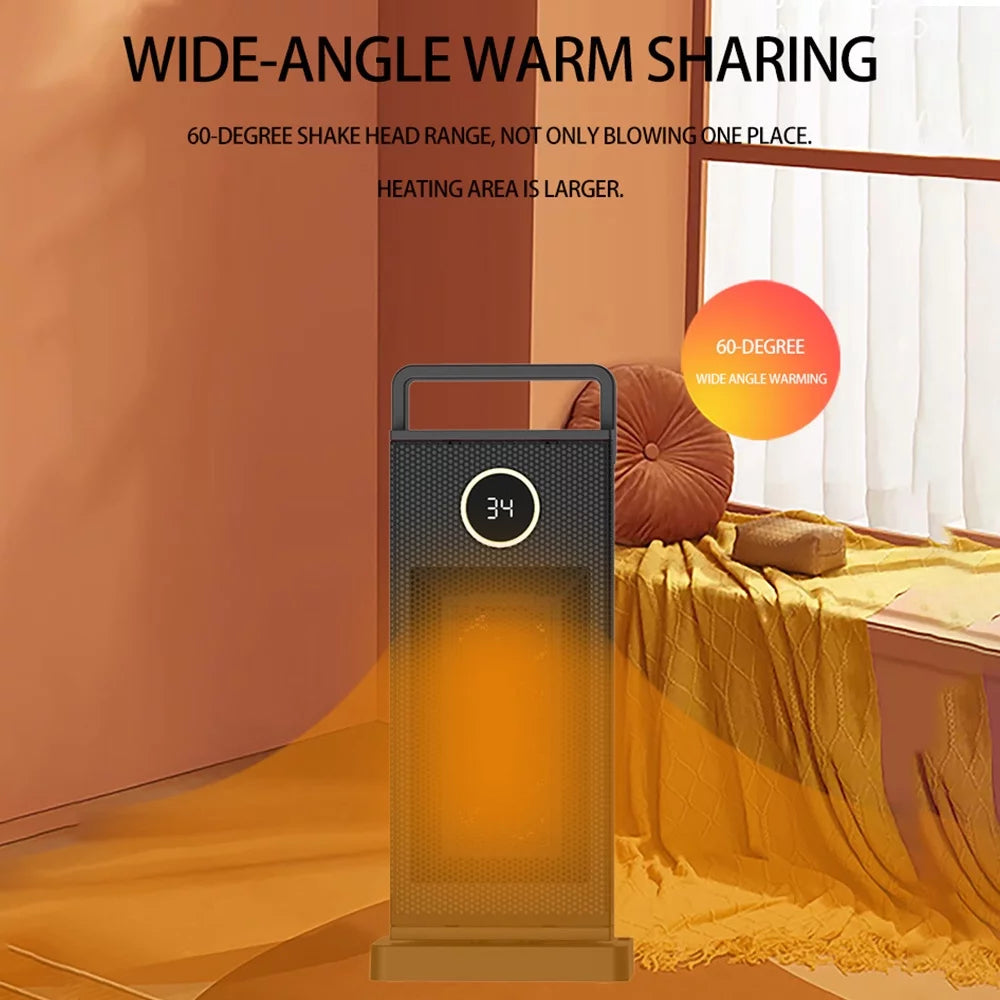 2000W PTC Ceramic Space Heater with 12H Timer and 60° Oscillation A1262