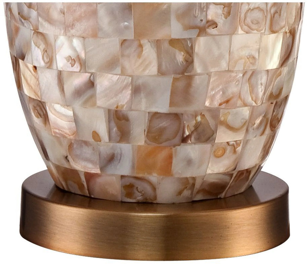 26 1/2" High Mother of Pearl Tile Vase Table Lamp M95179