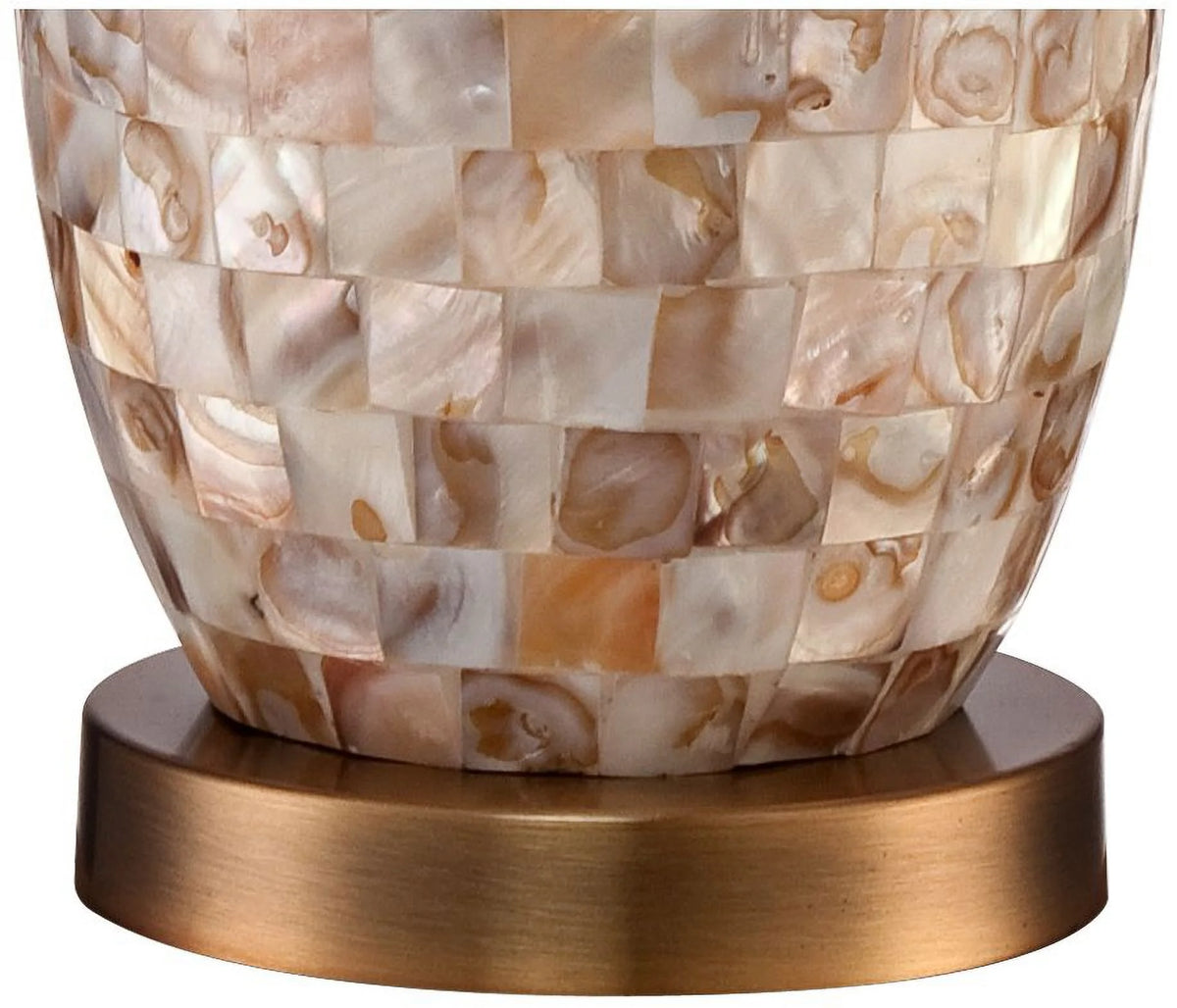 26 1/2" High Mother of Pearl Tile Vase Table Lamp M95179