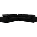 Black Linen Fabric Modular Sectional G34550