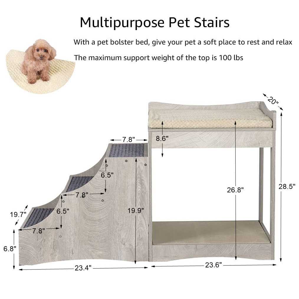 Pet Bunk Bed with Removable Step K765785