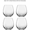 Stemless Wine Glasses Set of 4 E2496