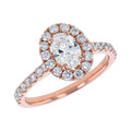 Oval-cut Halo Engagement Ring J87902
