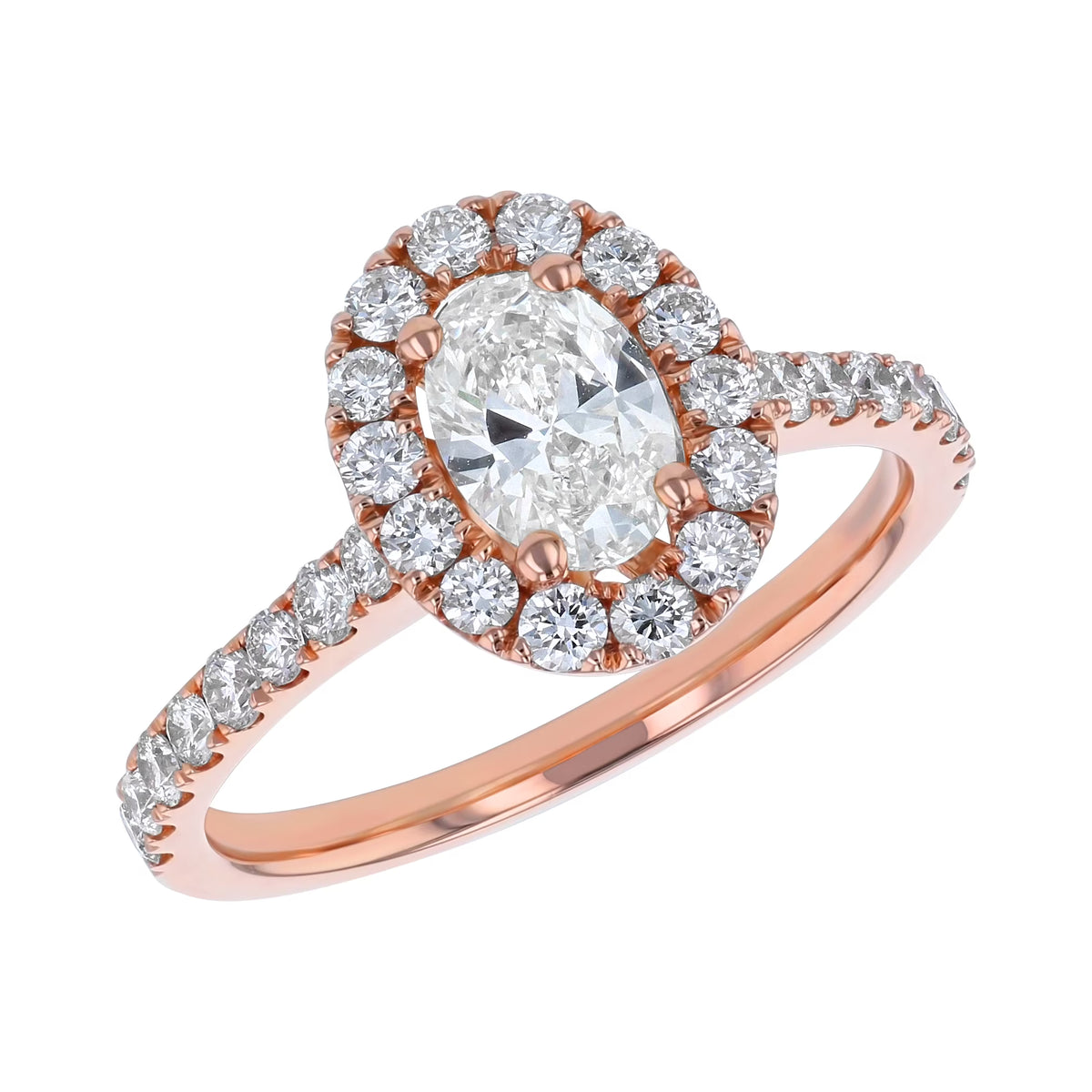 Oval-cut Halo Engagement Ring J87902