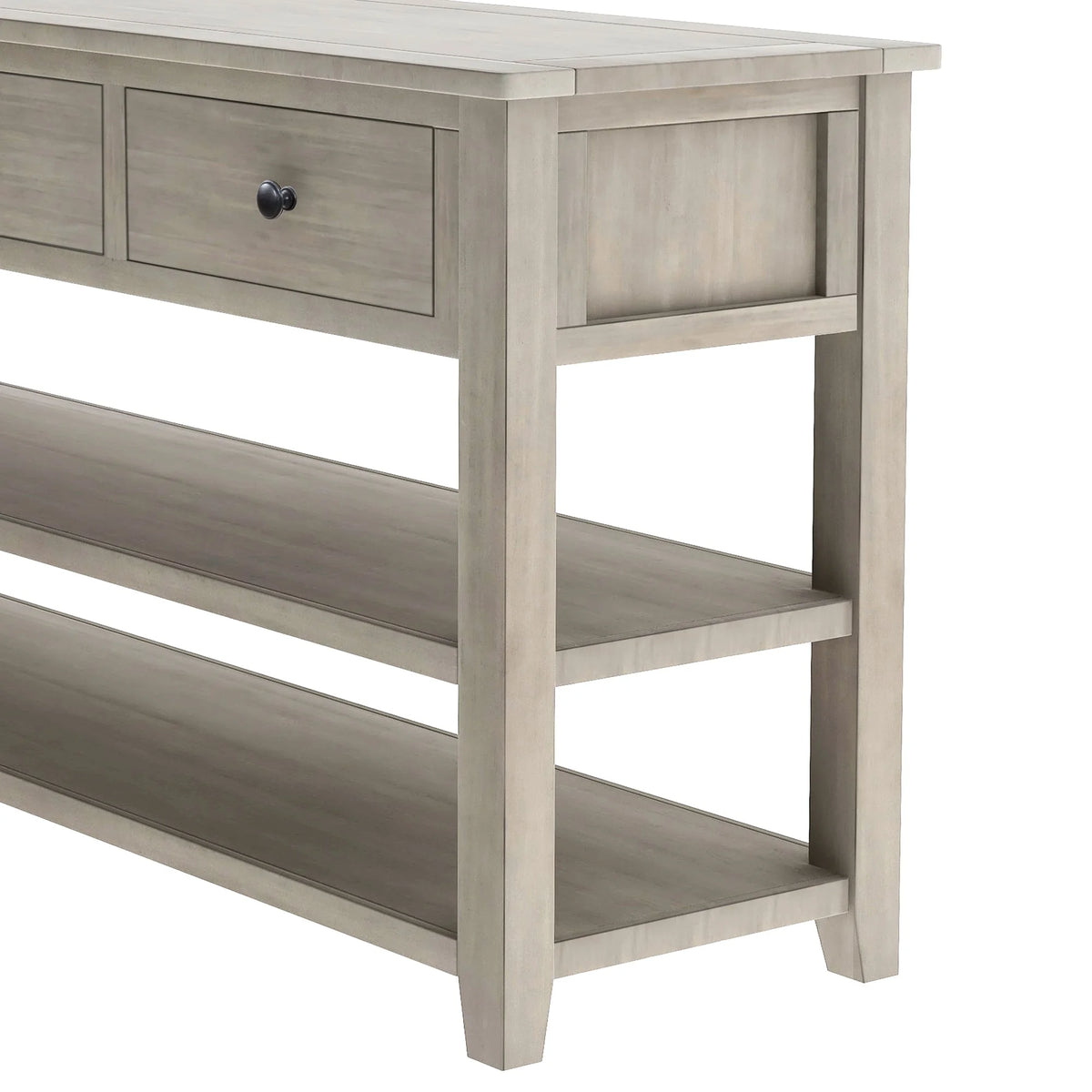 Solid Wood Console Table with Drawers and Shelves U366