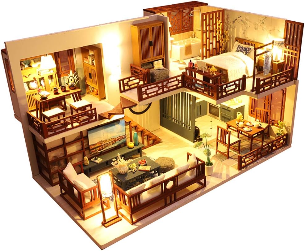 DIY Dollhouse Kit with Furniture, 1:24 Scale C693328