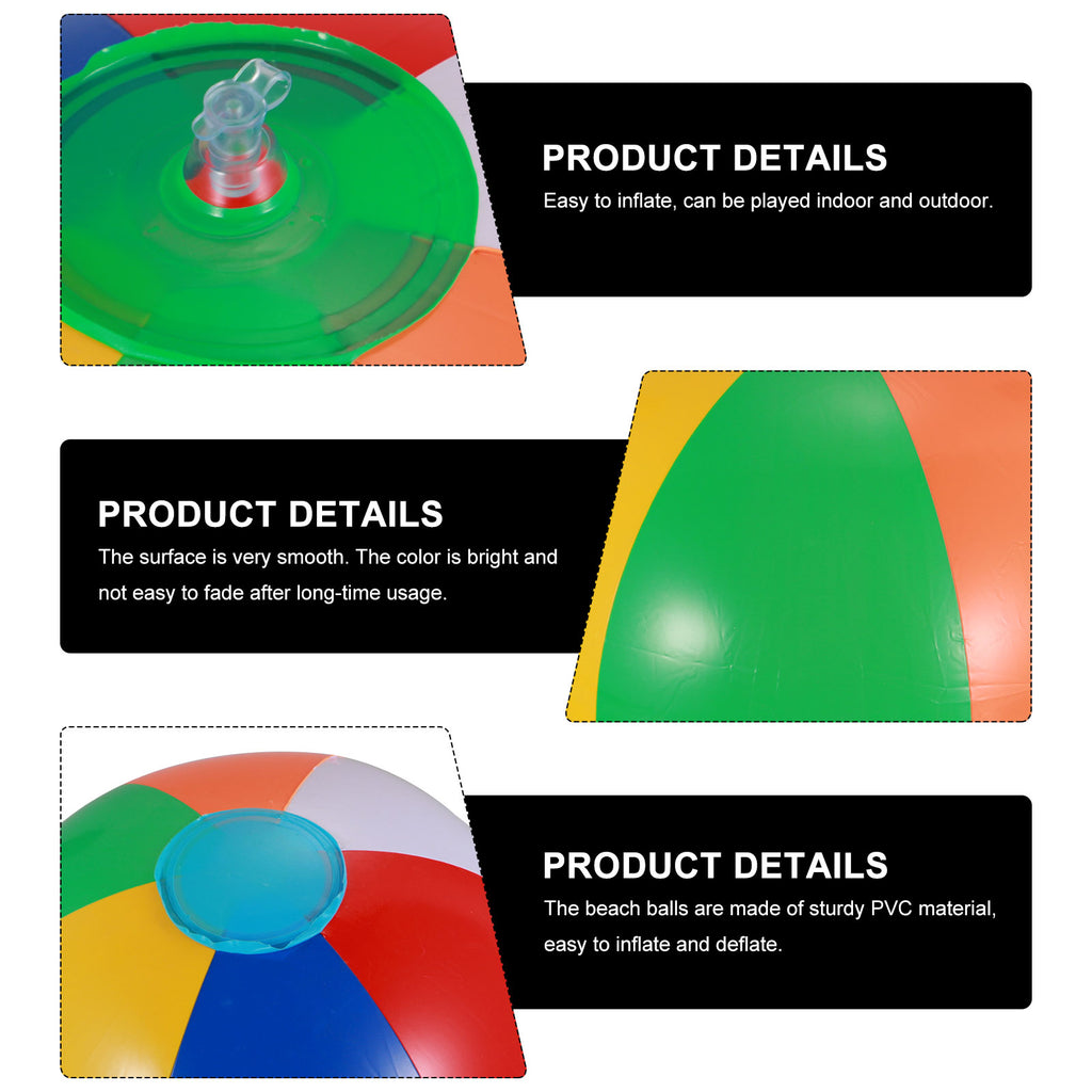 12 Pcs Inflatable Beach Balls Pool Toy X466