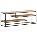 Rough Mango Wood TV Stand with Storage Shelves H481739
