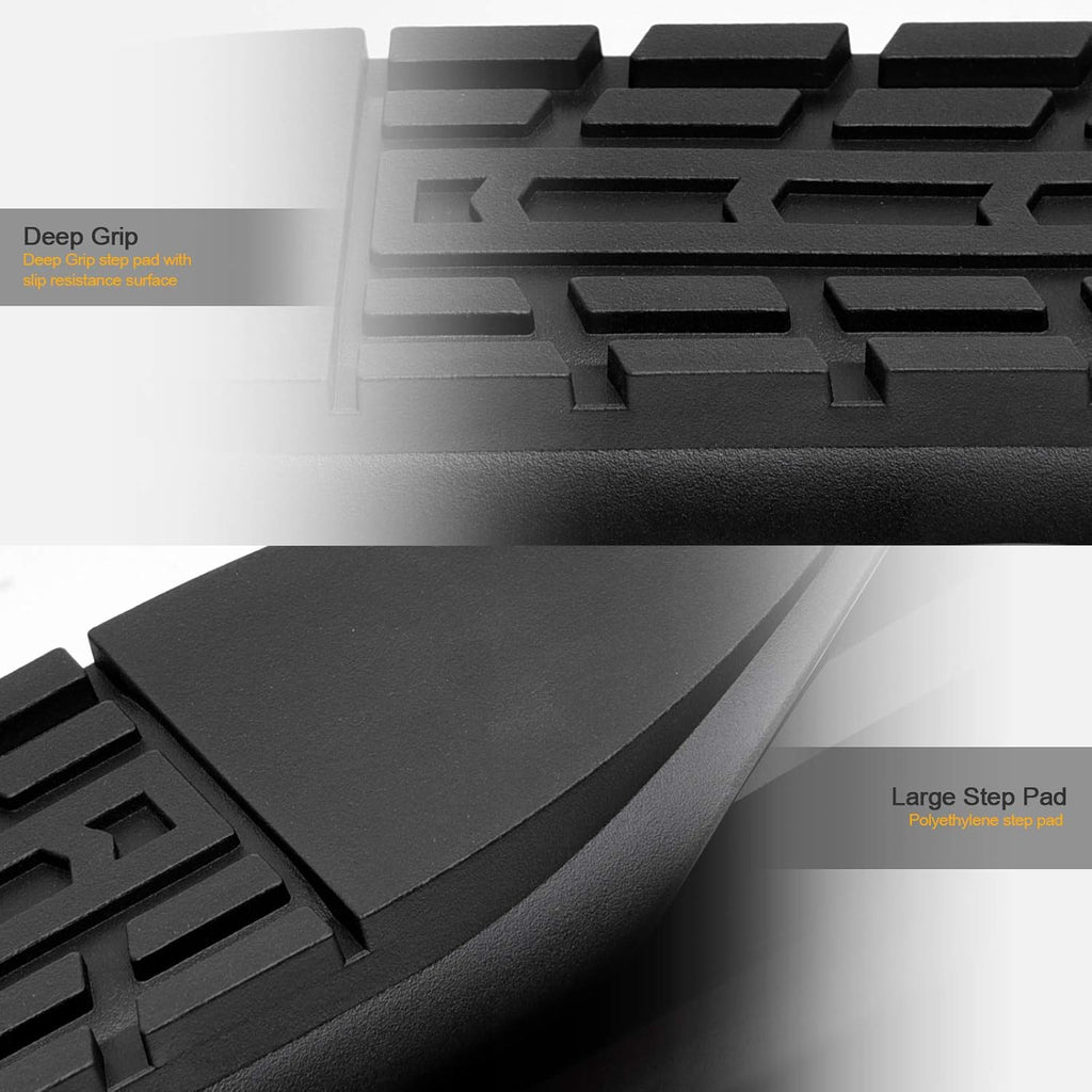 4 Oval Side Step Nerf Bars Black G6872