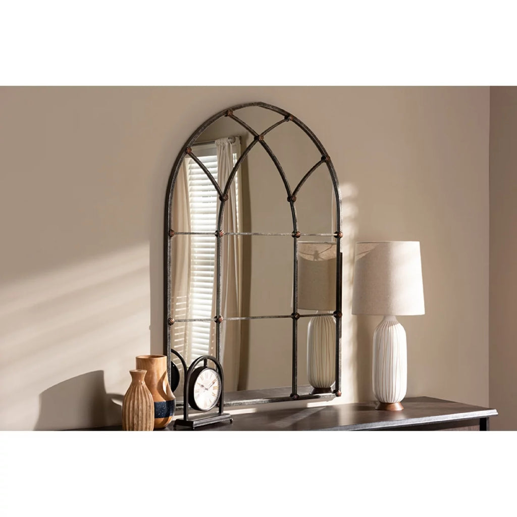 Antique Silver Arched Wall Mirror W50833