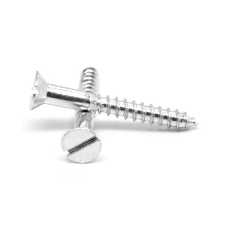 Wood Screw Slotted Flat Head Low Carbon Steel Zinc Plated Pk 2500 X165500