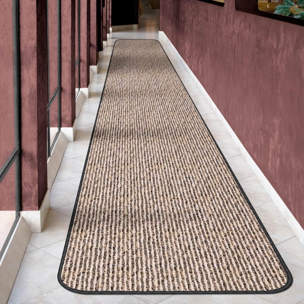 Black Skid-Resistant Carpet Runner V190