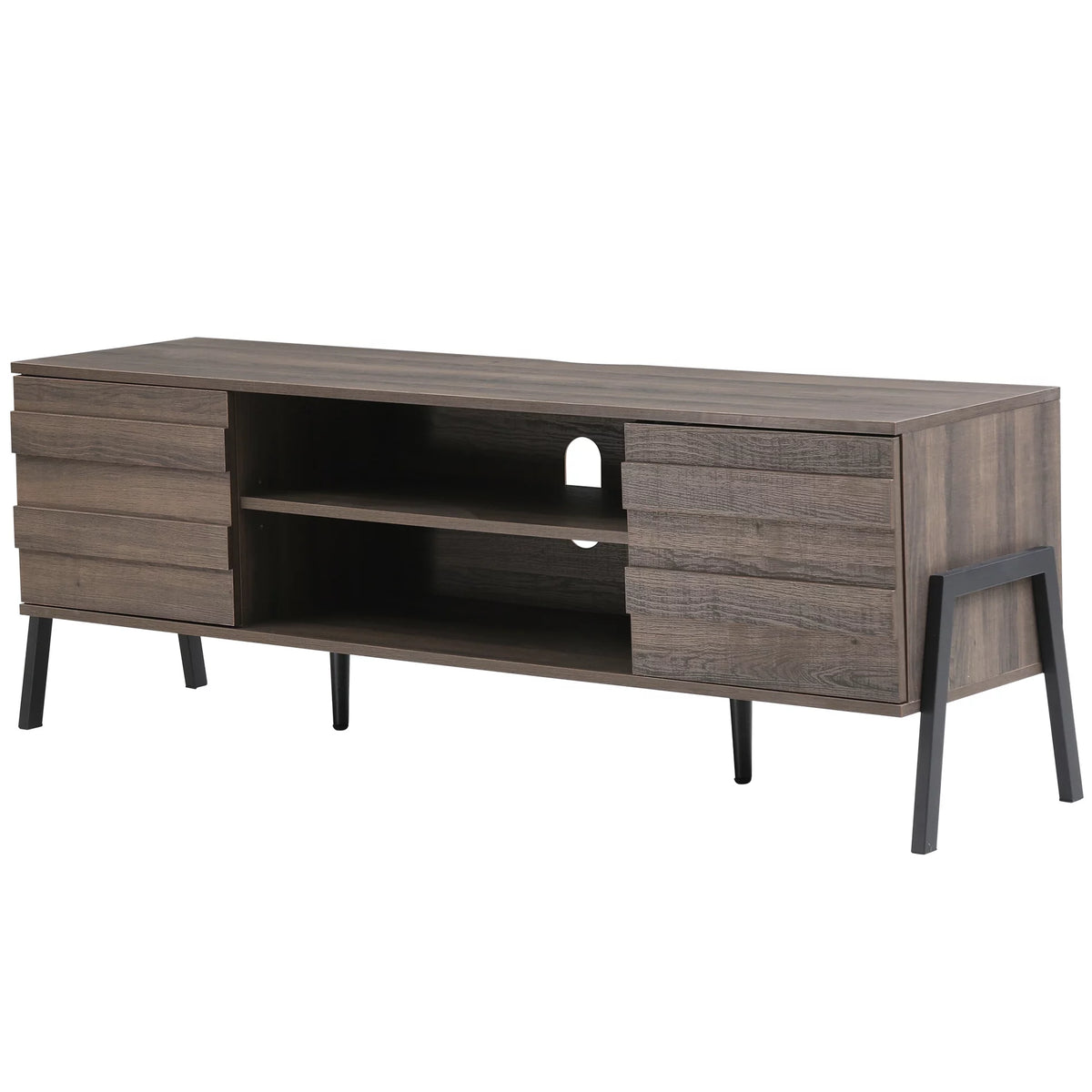 Brown TV Stand with 2 Doors V484688