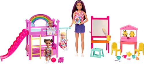 3 Dolls Playset with Furniture & 15+ Accessories W977