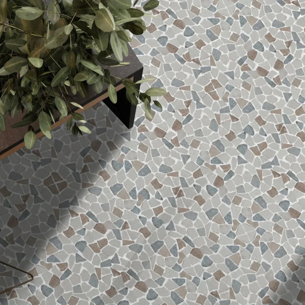 Sea Sand Mosaic Wall & Floor Tile 11.4" X 11.4" 5 tiles per case I54180
